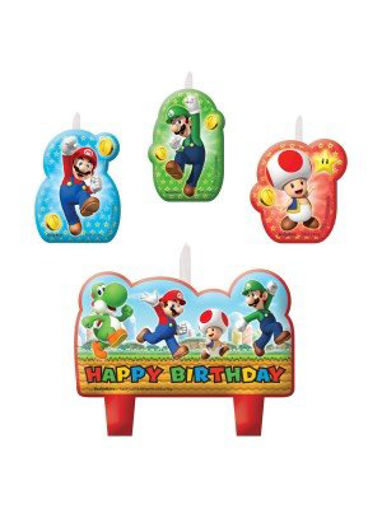 Picture of SUPER MARIO MINI CHARACTER CANDLES
